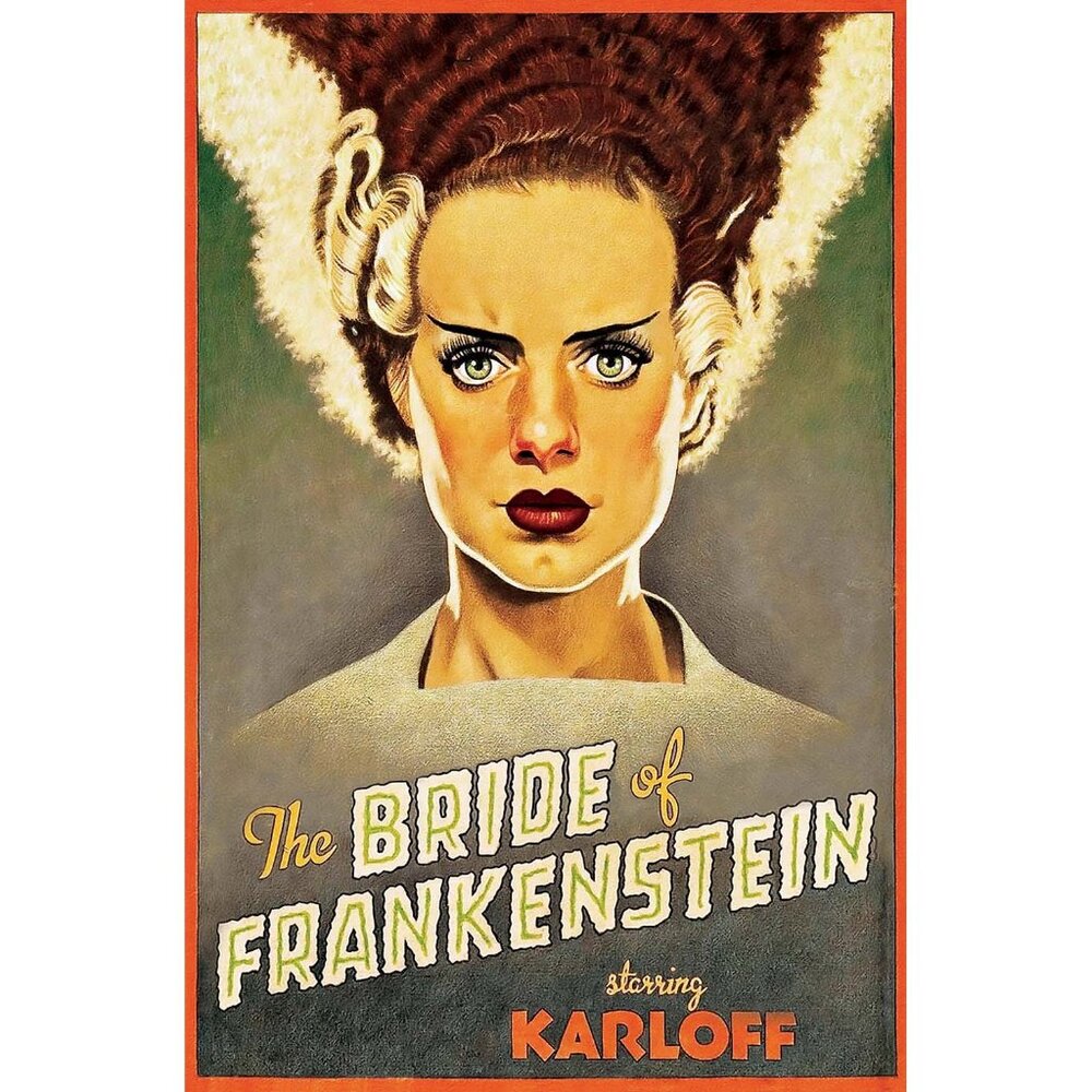 Bride of Frankenstein Movie Poster Women's Tee Black T-shirt S-M-L-XL-2XL NWT - Picture 2 of 5